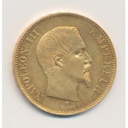 100 Francs Or - Napoléon III - 1857 A Paris - Tête nue - TTB+