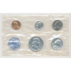Etats-Unis - Plaquette 5 Monnaies 1963