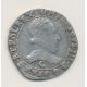 Henri III - Franc col plat - 1583 C Saint Lo - TB+