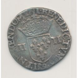 Henri III - 1/4 écu - 1580 9 Rennes - TB