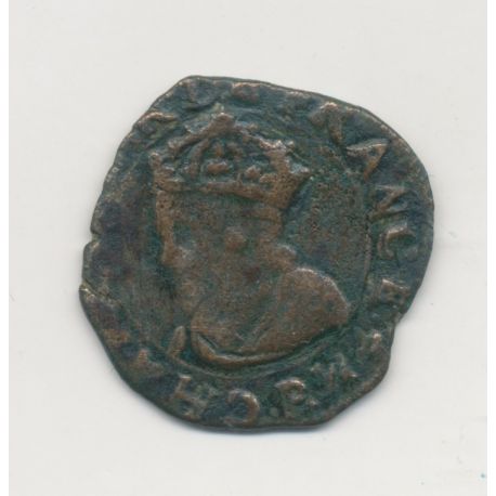 Charles X - Double tournois - 1594 P Dijon - TB