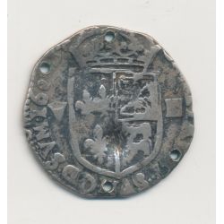 Henri IV - 1/8 écu de Navarre - 1603 Morlaas - troué - B