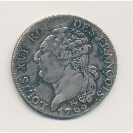 1/2 écu 3 livres - 1792 A Paris - TTB/TTB+