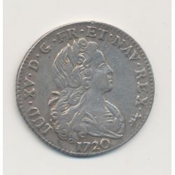 Louis XV - Petit louis d'argent - 1720 A Paris - 3 livres - TTB