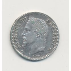 50 centimes Napoléon III - 1867 BB Strasbourg - Tête laurée - TTB+