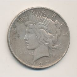Etats-Unis - 1 Dollar Peace - 1927 D Denver - argent - TB