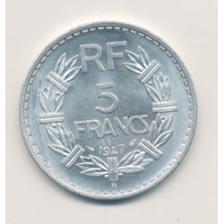 5 Francs Lavrillier - 1947 B - 9 ouvert - SUP+