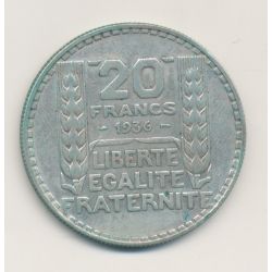 20 Francs Turin - 1936 - TTB