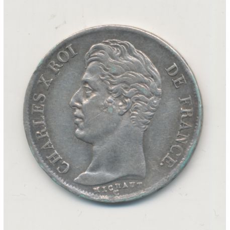 Charles X - 1 Franc - 1825 I Limoges - TTB/TTB+