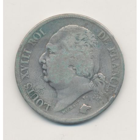 Louis XVIII - 2 Francs 1823 W Lille - TB