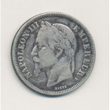 Napoléon III - Tête laurée - 2 Francs 1867 A paris - TB