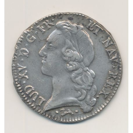 Louis XV - Écu au bandeau - 1756 L Bayonne - TB+