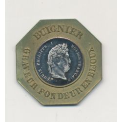 Jeton Pub - Buignier graveur - Fondeur en bijoux - Louis philippe I - bi-métallique - SUP