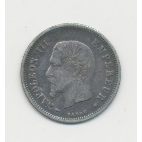 20 centimes Napoléon III - 1854 A Paris - Tête nue - TB+