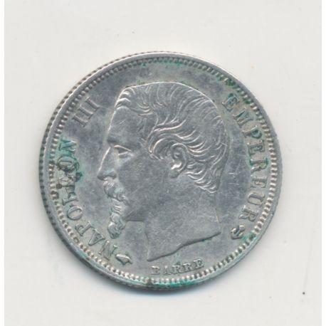 50 centimes Napoléon III - 1860 A Paris - Tête nue - TB+