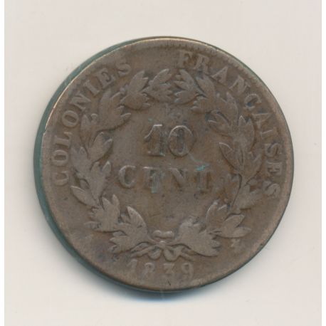 Guadeloupe - 10 Centimes 1839 - Louis Philippe I - B/TB