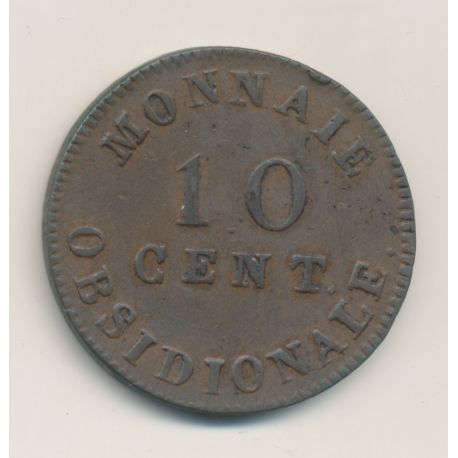 Siège d'Anvers - 10 centimes 1814 - Napoléon I - TB+