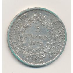5 Francs Hercule - 1873 K Bordeaux - TB+