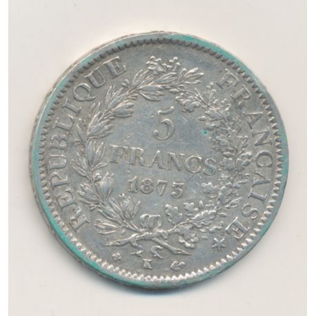 5 Francs Hercule - 1873 K Bordeaux - TB+