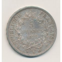 5 Francs Hercule - 1877 K Bordeaux - TTB/TTB+