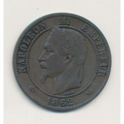 10 Centimes - 1862 K Bordeaux - Napoléon III Tête laurée - TB/TB+