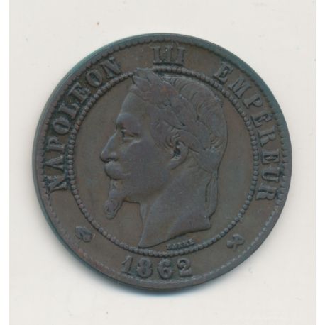 10 Centimes - 1862 K Bordeaux - Napoléon III Tête laurée - TB/TB+