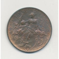 5 Centimes Dupuis - 1908 - bronze - SUP+ 