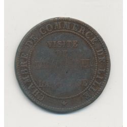 Module 5 Centimes - Visite Impériale à Lille - 1853 - Napoléon III - bronze - B/TB