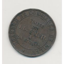 Module 5 Centimes - Visite Impériale à Lille - 1853 - Napoléon III - bronze - TB