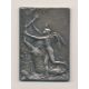 Plaquette - Exposition Universelle Paris 1900 - bronze argenté - Oscar Roty - SUP