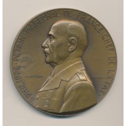 Médaille - Maréchal Pétain - 1941 - Travail famille patrie - bronze