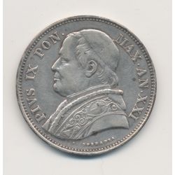 Vatican - 2 1/2 Lire 1867 R Rome - AN XXI - argent - TTB