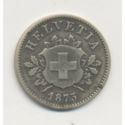 Suisse - 10 Centimes ( rappen ) - 1873 B Berne - TTB