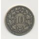 Suisse - 10 Centimes ( rappen ) - 1873 B Berne - TTB