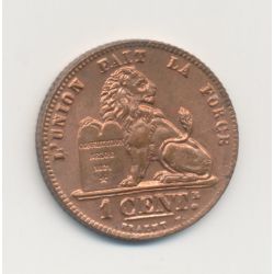 Belgique - 1 Centime 1914 - Leopold II - cuivre - SUP+
