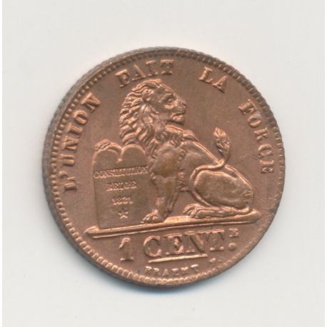 Belgique - 1 Centime 1914 - Leopold II - cuivre - SUP+