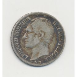 Belgique - 1/4 Franc 1849 LW - sans points - Léopold 1er - argent - TB