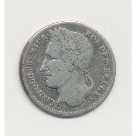 Belgique - 1/4 Franc 1834 Bruxelles - Léopold 1er - argent - TB/TB+