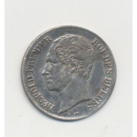 Belgique - 20 Centimes 1858 - Léopold 1er - argent - TTB