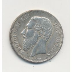 Belgique - 50 Centimes 1866 - Léopold II - argent - TTB