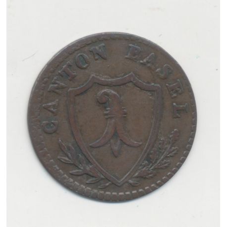 Suisse - 2 Rappen 1818 - Canton de Basel - TTB