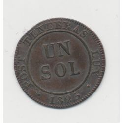 Suisse - 1 Sol 1825  - République de Genêve - TTB+