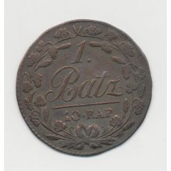 Suisse - 1 Batzen 1810 - Canton de Vaud - billon - TTB+