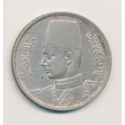 Egypte - 20 Piastres 1939 - Roi Farouk - argent - TTB