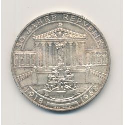 50 Shillings 1968 - parlement autrichien - argent - SUP
