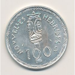 Nouvelles-Hébrides - 100 Fancs 1966 - argent - SUP
