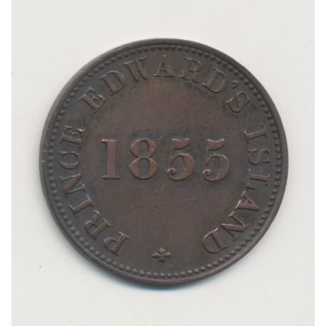 Canada - 1/2 Penny 1855 - Prince Edouard Island - cuivre - TTB+