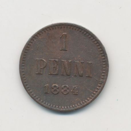 Finlande - 1 Penni 1884 - Alexandre III - TTB+