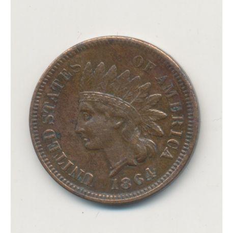 Etats-Unis - 1 Cent Indien 1864 - Philadelphie - TTB