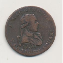 Angleterre - 1/2 Penny Token - 1795 Londres - J.Lackington - TB